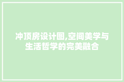 冲顶房设计图,空间美学与生活哲学的完美融合