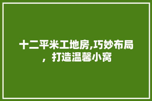 十二平米工地房,巧妙布局，打造温馨小窝