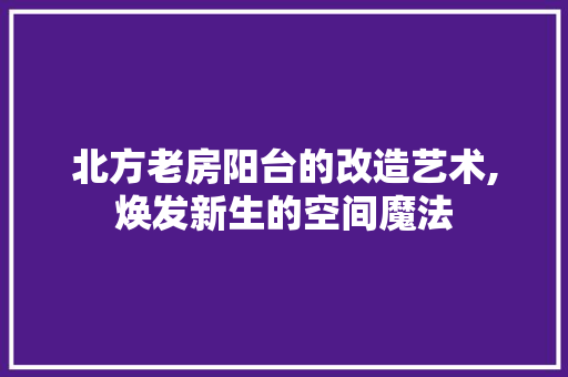 北方老房阳台的改造艺术,焕发新生的空间魔法