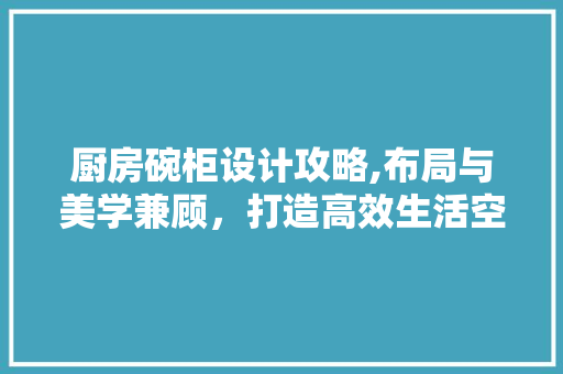 厨房碗柜设计攻略,布局与美学兼顾，打造高效生活空间