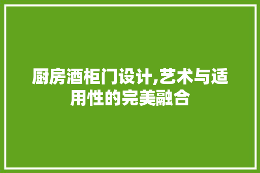 厨房酒柜门设计,艺术与适用性的完美融合