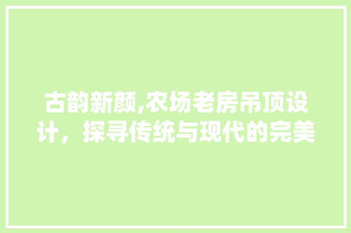 古韵新颜,农场老房吊顶设计，探寻传统与现代的完美融合