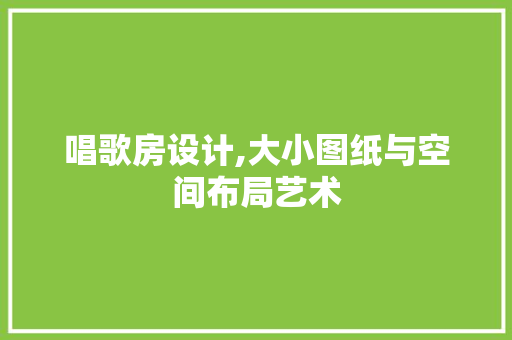唱歌房设计,大小图纸与空间布局艺术