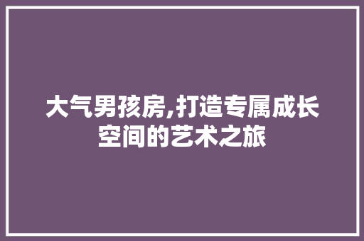 大气男孩房,打造专属成长空间的艺术之旅 地面装修