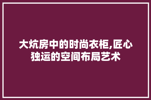 大炕房中的时尚衣柜,匠心独运的空间布局艺术