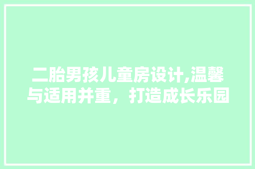 二胎男孩儿童房设计,温馨与适用并重，打造成长乐园