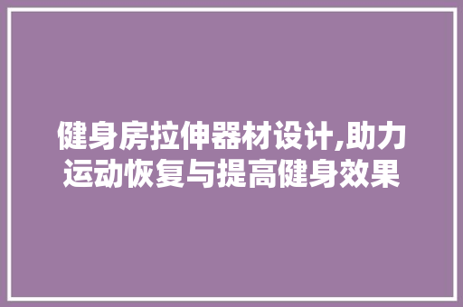 健身房拉伸器材设计,助力运动恢复与提高健身效果