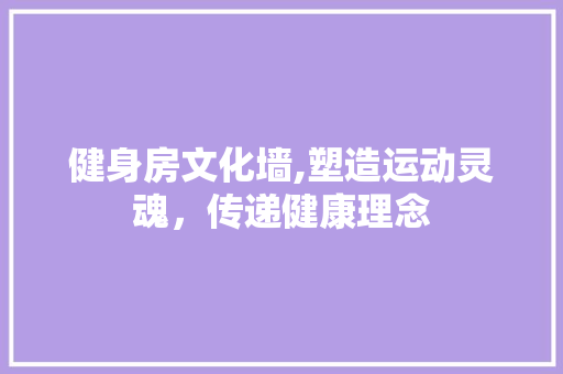 健身房文化墙,塑造运动灵魂，传递健康理念 景观设计