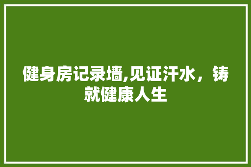 健身房记录墙,见证汗水，铸就健康人生 庭院装修