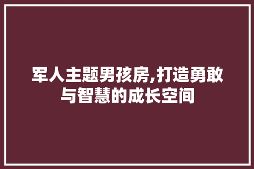 军人主题男孩房,打造勇敢与智慧的成长空间 庭院装修