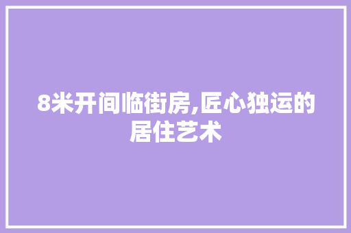 8米开间临街房,匠心独运的居住艺术 隔断设计
