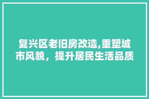 复兴区老旧房改造,重塑城市风貌，提升居民生活品质