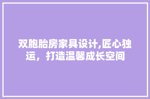 双胞胎房家具设计,匠心独运，打造温馨成长空间 装修材料
