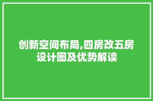 创新空间布局,四房改五房设计图及优势解读 庭院装修