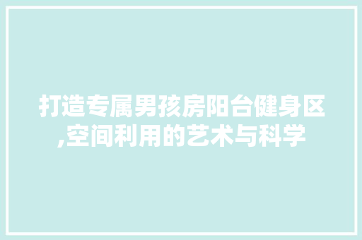 打造专属男孩房阳台健身区,空间利用的艺术与科学