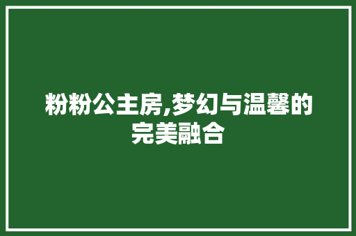粉粉公主房,梦幻与温馨的完美融合