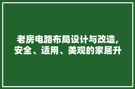 老房电路布局设计与改造,安全、适用、美观的家居升级之路