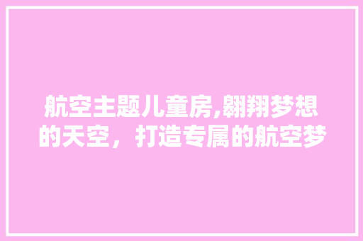 航空主题儿童房,翱翔梦想的天空，打造专属的航空梦工厂