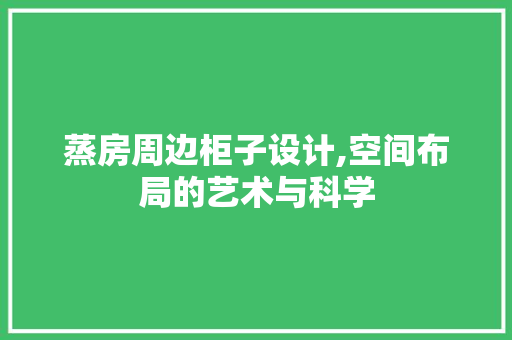 蒸房周边柜子设计,空间布局的艺术与科学