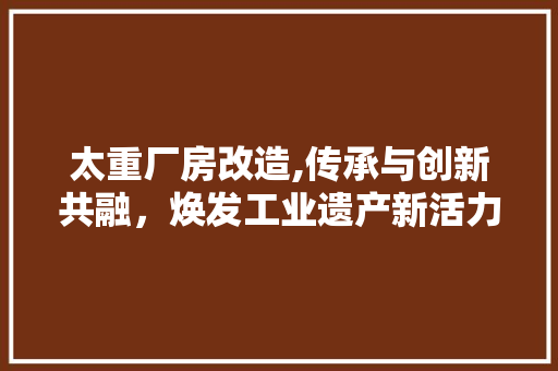 太重厂房改造,传承与创新共融，焕发工业遗产新活力 墙面装饰