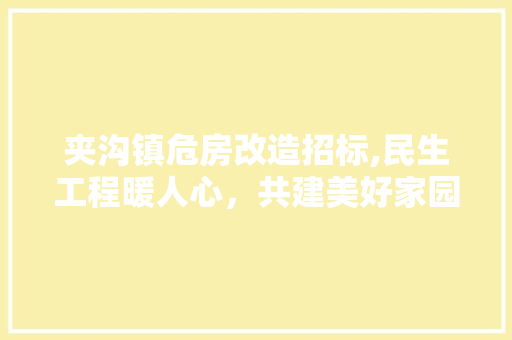 夹沟镇危房改造招标,民生工程暖人心，共建美好家园 景观设计
