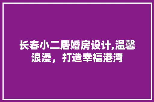 长春小二居婚房设计,温馨浪漫，打造幸福港湾