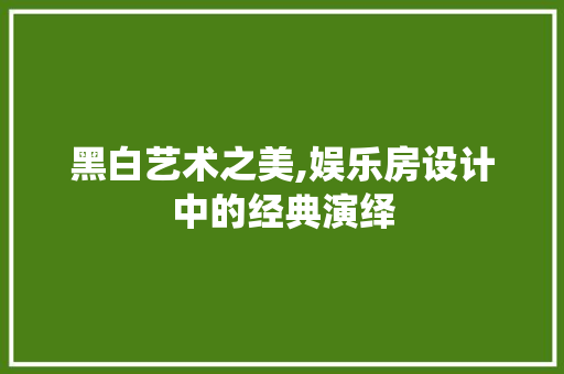 黑白艺术之美,娱乐房设计中的经典演绎