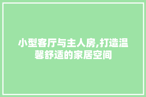 小型客厅与主人房,打造温馨舒适的家居空间
