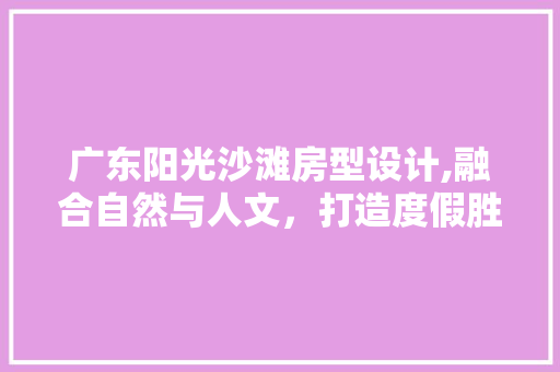 广东阳光沙滩房型设计,融合自然与人文，打造度假胜地新典范