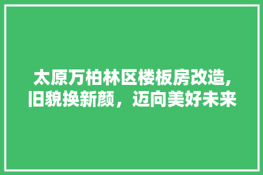 太原万柏林区楼板房改造,旧貌换新颜，迈向美好未来 装修攻略