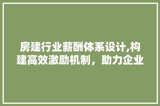 房建行业薪酬体系设计,构建高效激励机制，助力企业可持续发展