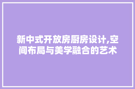 新中式开放房厨房设计,空间布局与美学融合的艺术 装修材料 新中式开放房厨房设计,空间布局与美学融合的艺术 装修材料