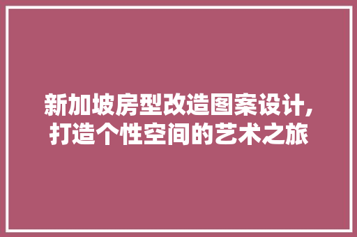 新加坡房型改造图案设计,打造个性空间的艺术之旅 装修攻略