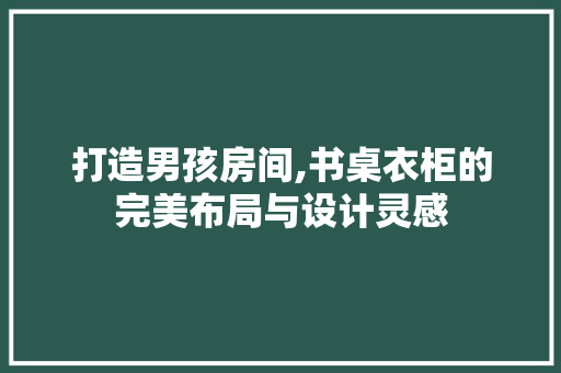 打造男孩房间,书桌衣柜的完美布局与设计灵感