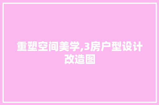 重塑空间美学,3房户型设计改造图