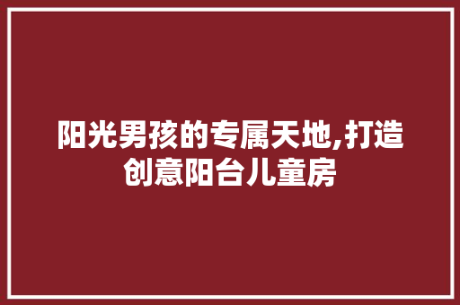 阳光男孩的专属天地,打造创意阳台儿童房
