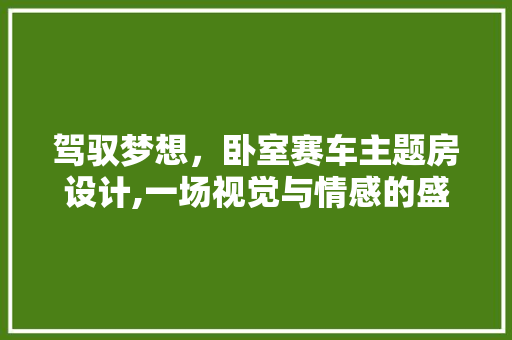 驾驭梦想，卧室赛车主题房设计,一场视觉与情感的盛宴