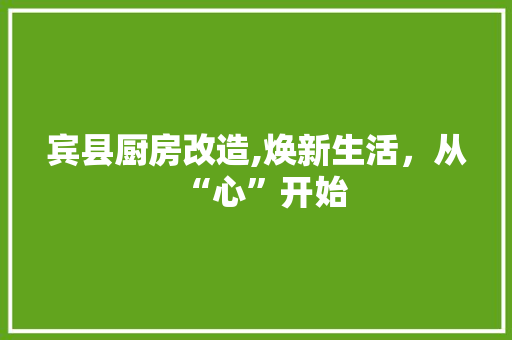 宾县厨房改造,焕新生活，从“心”开始