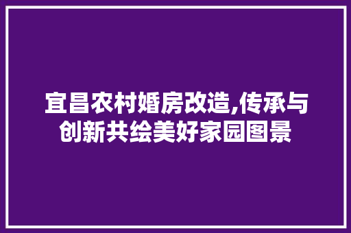 宜昌农村婚房改造,传承与创新共绘美好家园图景