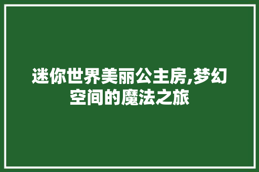 迷你世界美丽公主房,梦幻空间的魔法之旅