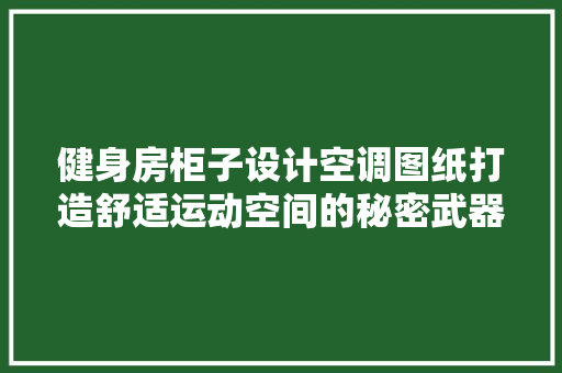 健身房柜子设计空调图纸打造舒适运动空间的秘密武器 门窗装修