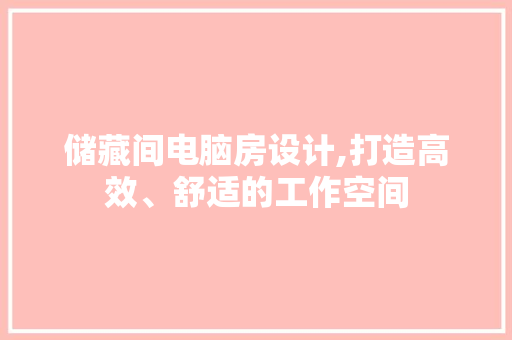 储藏间电脑房设计,打造高效、舒适的工作空间