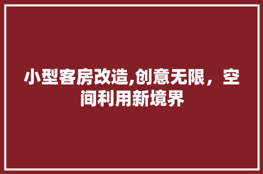 小型客房改造,创意无限，空间利用新境界