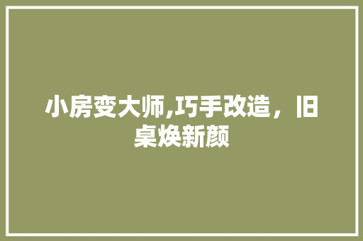 小房变大师,巧手改造，旧桌焕新颜