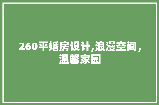 260平婚房设计,浪漫空间，温馨家园 装修材料