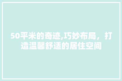 50平米的奇迹,巧妙布局，打造温馨舒适的居住空间 地面装修