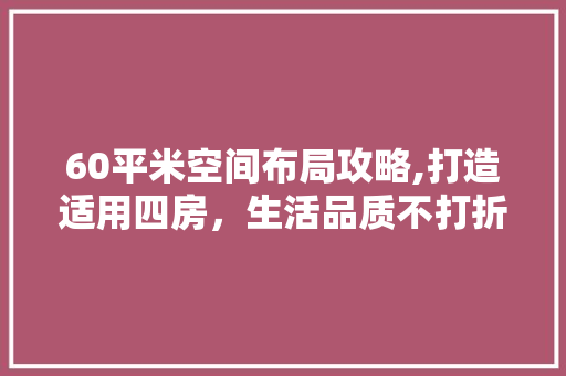 60平米空间布局攻略,打造适用四房，生活品质不打折