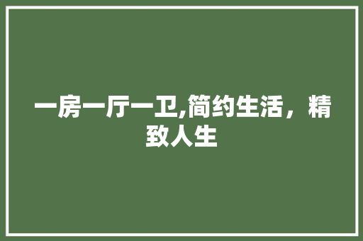 一房一厅一卫,简约生活，精致人生 庭院装修
