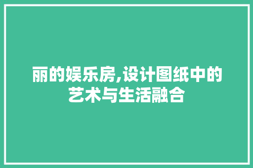 丽的娱乐房,设计图纸中的艺术与生活融合