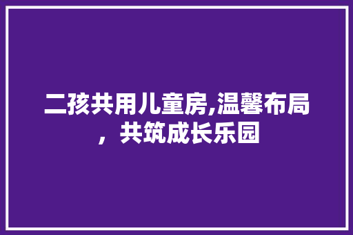 二孩共用儿童房,温馨布局，共筑成长乐园 隔断设计